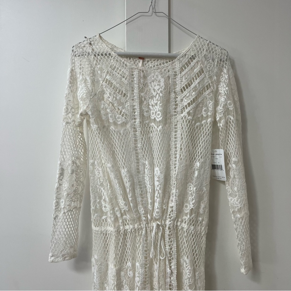 NWT Free People Luna Lace Dress in Ivory Size XS - Picture 5 of 6